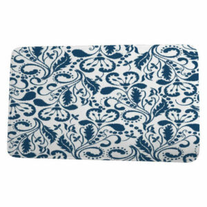 Floral Frolic Aurora Floral Print Bath Mat, Blue, 21"x34"