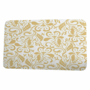 Floral Frolic Aurora Floral Print Bath Mat, Gold, 21"x34"