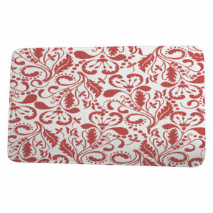 Floral Frolic Aurora Floral Print Bath Mat, Orange/Coral, 17"x24"