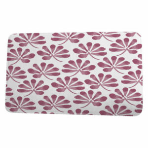 Floral Frolic Ina Floral Print Bath Mat, Purple, 21"x34"