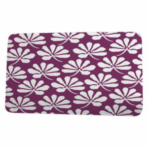 Floral Frolic Ingrid Floral Print Bath Mat, Purple, 21"x34"