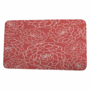 Floral Frolic Olena Floral Print Bath Mat, Orange, 21"x34"