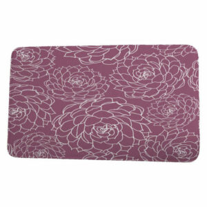 Floral Frolic Olena Floral Print Bath Mat, Purple, 21"x34"