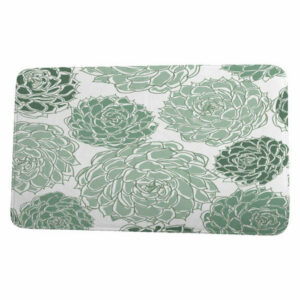 Floral Frolic Olivia Floral Print Bath Mat, Green, 17"x24"