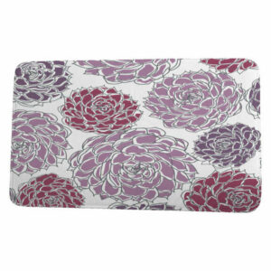 Floral Frolic Olivia Floral Print Bath Mat, Purple, 21"x34"