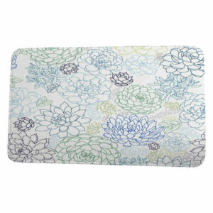 Floral Frolic Opal Floral Print Bath Mat, Navy Blue, 17"x24"