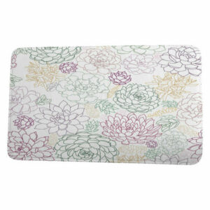 Floral Frolic Opal Floral Print Bath Mat, Purple, 21"x34"