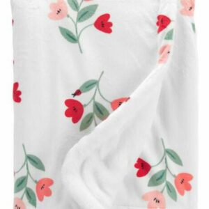 Floral Fuzzy Plush Blanket