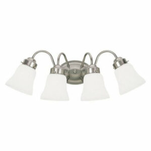 Four-light Westmorland View Wall/bath Brushed Nickel Finish-Satin Whi