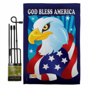 Freedom Eagle Americana Patriotic Garden Flag Set