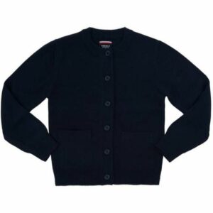 French Toast Toddler Girls' Antipill Crew-Neck Cardigan Sweater Navy Blue, 3 Toddler - Uniform Accessories at Academy Sports