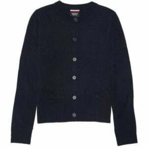 French Toast Toddler Girls' Bow Pocket Cardigan Sweater Navy Blue, 4 Toddler - Uniform Accessories at Academy Sports