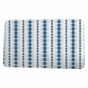 Funky Junky Watercolor Stripe Stripe Print Bath Mat, Blue, 17"x24"