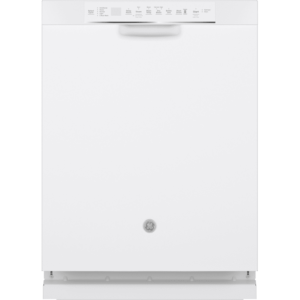 GE GDF645SGN 24 Inch Wide 16 Place Setting Energy Star Rated Built-In Full Console Dishwasher with Steam PreWash and Sanitary Rinse White Dishwashers