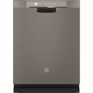 GE GDF645SMN 24 Inch Wide 16 Place Setting Energy Star Rated Built-In Full Console Dishwasher with Steam PreWash and Sanitary Rinse Slate Dishwashers