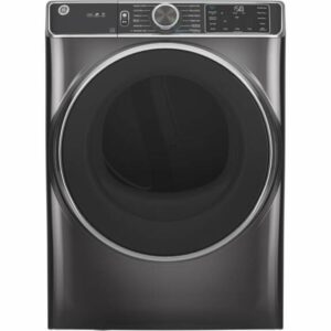 GE GFD85GSPN 28 Inch Wide 7.8 Cu Ft. Energy Star Rated Gas Dryer with Steam and Washer Link Diamond Gray Laundry Appliances Dryers Gas Dryers