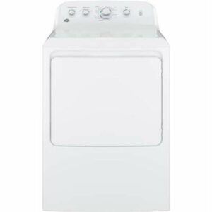 GE GTD42GA 27 Inch Wide 7.2 Cu. Ft. Front Loading Gas Dryer with Aluminized Alloy Drum White Laundry Appliances Dryers Gas Dryers