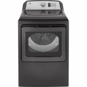 GE GTD65GBJ 27 Inch Wide 7.4 Cu. Ft. Energy Star Rated Gas Dryer with HE Sensor Dry Gray Laundry Appliances Dryers Gas Dryers