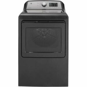 GE GTD72GBPN 27 Inch Wide 7.4 Cu Ft. Energy Star Rated Gas Dryer with HE Sensor Dry Diamond Gray Laundry Appliances Dryers Gas Dryers