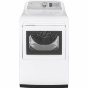 GE GTD75ECL 27 Inch Wide 7.4 Cu. Ft. Energy Star Rated Electric Dryer with Sensor Dry White Laundry Appliances Dryers Electric Dryers