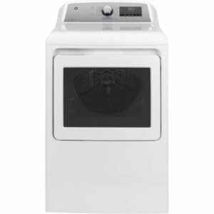 GE GTD84GCSN 27 Inch Wide 7.4 Cu Ft. Energy Star Rated Gas Dryer with HE Sensor Dry and WiFi White Laundry Appliances Dryers Gas Dryers