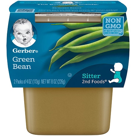 Gerber 2nd Foods Puree Green Beans - 4.0 oz x 2 pack