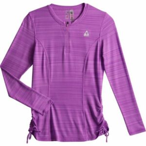 Gerry Women's Stripe Ruched Sun Protection Top Purple, Medium - Women's Swimsuit Separates at Academy Sports