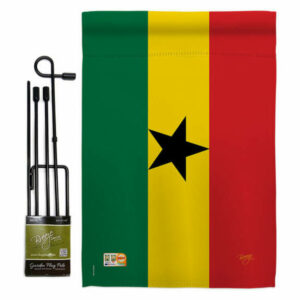 Ghana Flags of the World Nationality Garden Flag Set