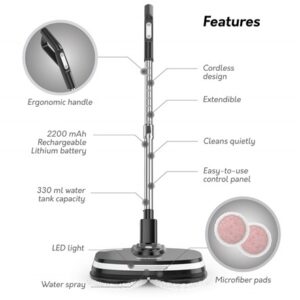 Gladwell Cordless Electric 3-in-1 Spin Mop