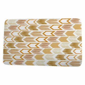 Goals, Gourds, & Gatherings Arrow Geometric Print Bath Mat, Gold, 21"x