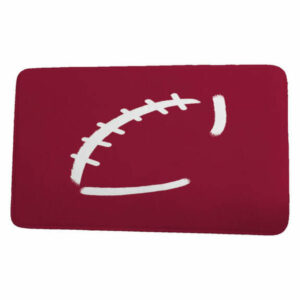 Goals, Gourds, & Gatherings Football Bath Mat, Cranberry, 21"x34"