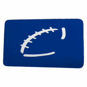 Goals, Gourds, & Gatherings Football Bath Mat, Royal Blue, 17"x24"