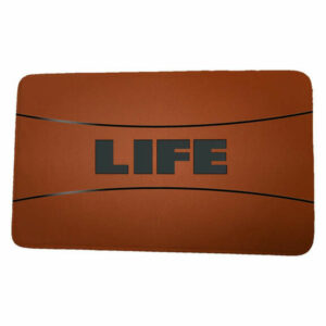 Goals, Gourds, & Gatherings Life Word Print Bath Mat, Orange, 21"x34"