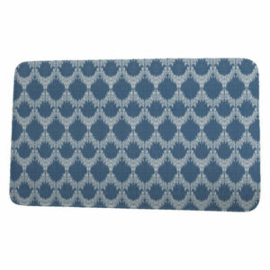 Goals, Gourds, & Gatherings Peace 2 Geometric Print Bath Mat, Blue, 17