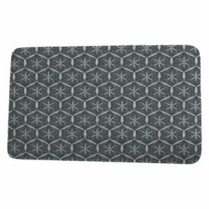 Goals, Gourds, & Gatherings Tufted Geometric Print Bath Mat, Black, 21