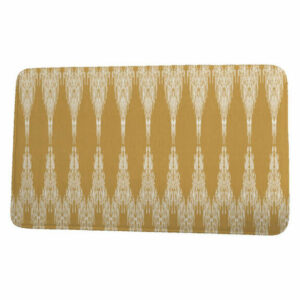 Goals, Gourds, & Gatherings peace 1 Geometric Print Bath Mat, Gold, 17