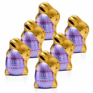 Godiva Dark Chocolate Bunnies, Foil Wrapped, Set of 6