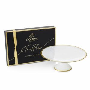 Godiva Dessert Pedestal with Signature Chocolate Truffles, 24 pc Dark, White, Milk Chocolate