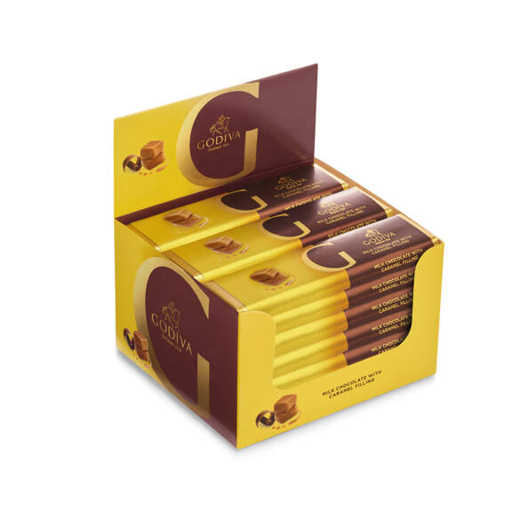 Godiva Milk Chocolate Caramel Bar, Pack of 24, 1.5 oz each Godiva Milk Chocolate Caramel Bar, Pack of 24, 1.5 oz each