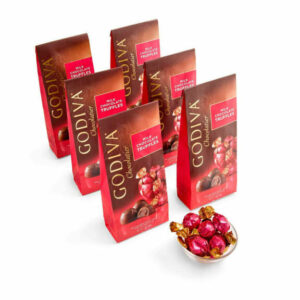 Godiva Milk Chocolate Truffles, Individually Wrapped, Set of 6