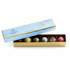 Godiva Patisserie Dessert Chocolate Truffle Flight, 6 pc Dark, White Chocolate