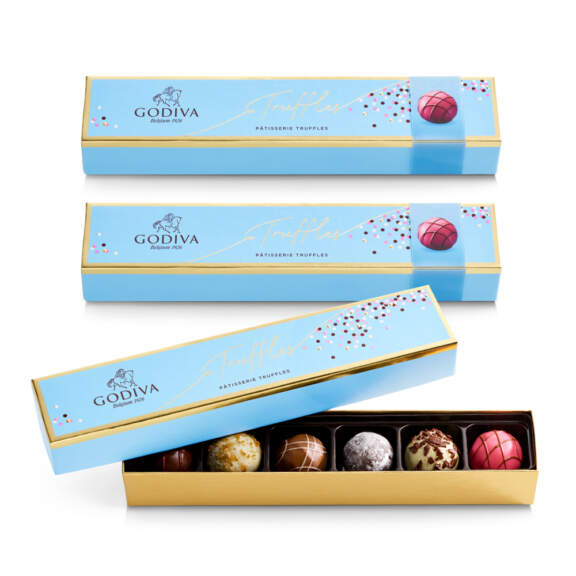 Godiva Patisserie Dessert Chocolate Truffle Flight, Set of 3 Dark, White Chocolate Godiva Patisserie Dessert Chocolate Truffle Flight, Set of 3 Dark, White Chocolate