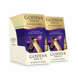 Godiva Signature 72% Cacao Dark Chocolate Mini Bars, Set of 24, 8 pc. each