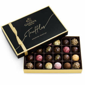 Godiva Signature Chocolate Truffles Gift Box and Ballotin, 24 pc Dark, White, Milk Chocolate
