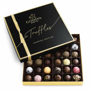 Godiva Signature Chocolate Truffles Gift Box and Ballotin, 36 pc Dark, White, Milk Chocolate
