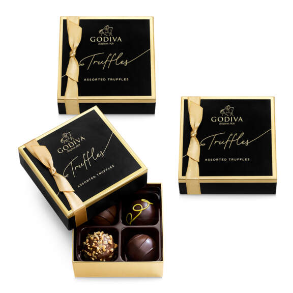 Godiva Signature Chocolate Truffles, Set of 3, 4 pc. each Dark, Milk Chocolate Godiva Signature Chocolate Truffles, Set of 3, 4 pc. each Dark, Milk Chocolate
