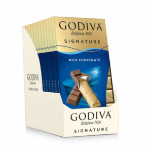 Godiva Signature Milk Chocolate Mini Bars, Set of 12, 8 pc. each