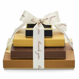 Godiva Sweet Surprise Gift Tower, Thank You Ribbon Dark, White, Milk Chocolate