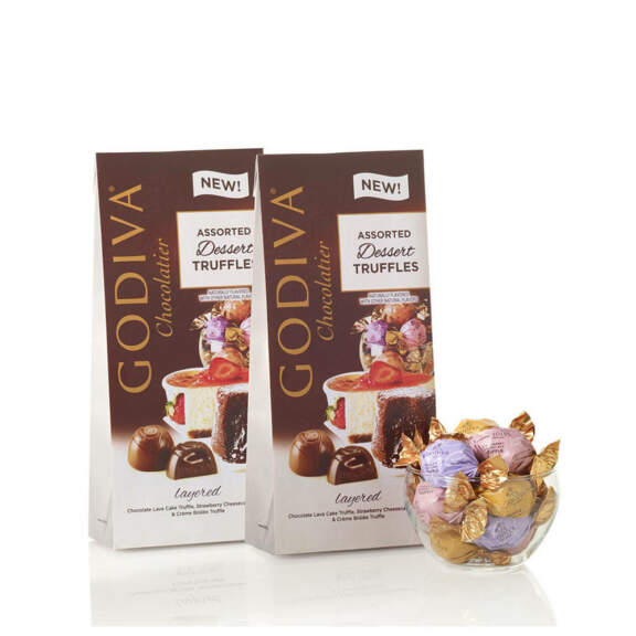 Godiva Wrapped Assorted Dessert Chocolate Truffles, Large Bags, Set of 2, 19 pc. each Godiva Wrapped Assorted Dessert Chocolate Truffles, Large Bags, Set of 2, 19 pc. each