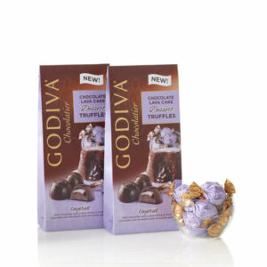 Godiva Wrapped Chocolate Lava Cake Dessert Truffles, Large Bags, Set of 2, 19 pc. each